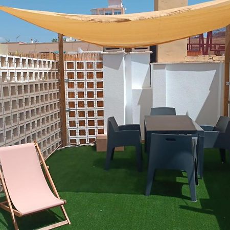 Estudio Centro Malaga Terraza Y Barbacoa Exterior foto
